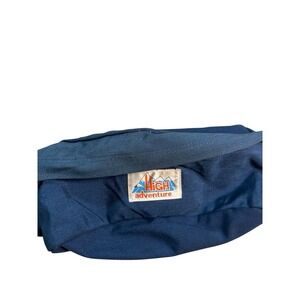 High Adventure Blue Nylon Fanny Crossbody Bag Vintage‎ Large
